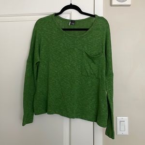 Sparkle & Fade green sweater with pocket